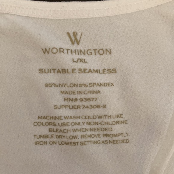 WHITE COMPRESSION LIKE TANK TOP SZ L/XL NWOT - Picture 4 of 4